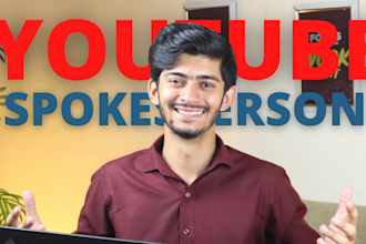 be your youtube spokesperson video presenter and actor