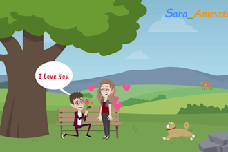 make romantic love story and animated wedding invitation video