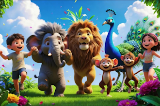 ai animated stories, ai video art, 3d cartoon for kids, ai animation video