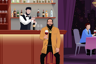 do 2d music video, 2d cartoon animation video, character animation