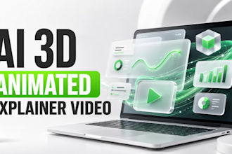 create an ai 3d saas explainer video, software demo, and app promo