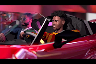 create 3d animated music video, 3d cartoon animation, 3d character animation