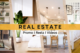 do real estate ads video, reels and promo video editing