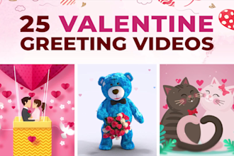 make 25 beautiful valentines day video greetings