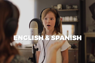 produce your nursery rhymes song in english and spanish