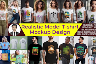 do realistic HD model t shirt mockups clothing apparel mockup design pod