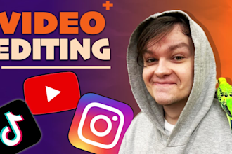 do youtube video editing, shorts, instagram reels and tiktok edits