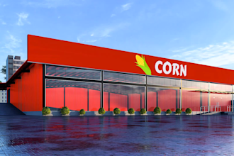 do creative exhibition and trade booth, stand with a 3d logo