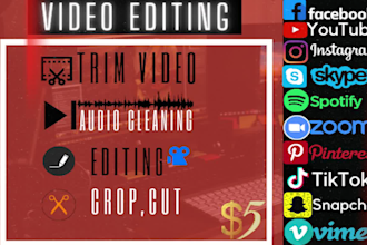 trim, cut, merge video, add a transition for you