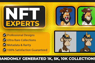 create randomly generated nft 1k 10k 100k arts for opensea