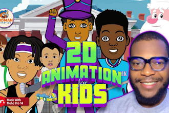 create 2d animation videos for kids