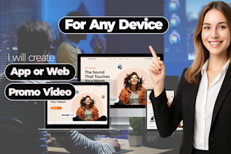 create a custom app promo, website, saas promo video