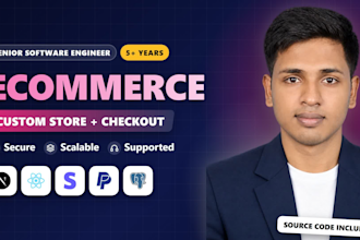build custom ecommerce website with checkout and inventory