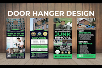 design door hanger, rackcard, dl flyer