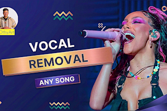 remove vocals to create acapella or karaoke instrumental