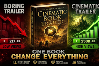 create a cinematic book trailer video
