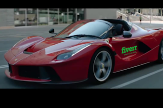 put your logo, text in ferrari the legend ad