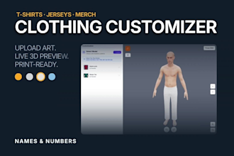 build a custom t shirt and clothing configurator for web