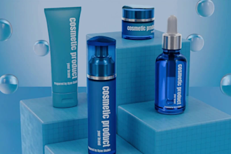 make 3d animation for your skin care product, perfume, bottle, cosmetics, cream