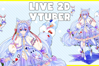 design and rig a live2d vtuber model for vtube studio or prplive from scratch