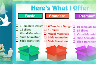 give you packages of ppt template designs and esl ppt