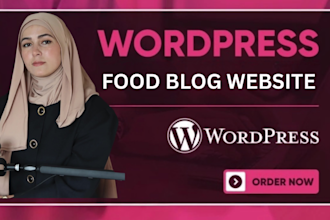 create your food blogging wordpress websites
