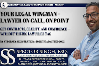 be your consultant and legal coach on call for business or personal help