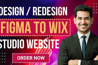 design redesign edit update wix website, wix studio website, figma to wix site