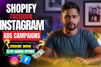 setup shopify facebook ads, instagram ads campaign, fb advertising, shopify ads