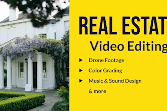 professionally edit real estate videos for you