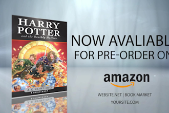 create professional 3d book promo trailer video