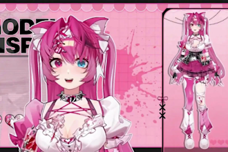 design and rig live 2d vtuber model, vtuber commission rig anime vtuber live2d