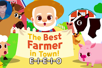 create 2d eye catching learning nursery rhymes video animation for kids