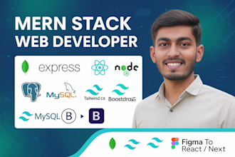 develop mern stack website with nextjs, nodejs, reactjs app with deployment