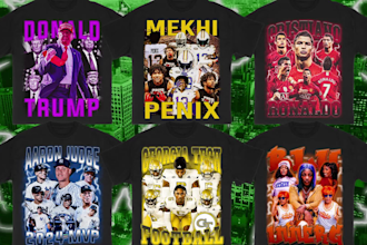 create custom 90s vintage bootleg design for tshirt