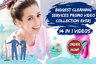 make house cleaning video or cleaning service promo video ads