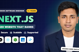 build nextjs website with react nodejs and SEO optimization