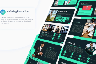 design investor pitch deck or business powerpoint presentation