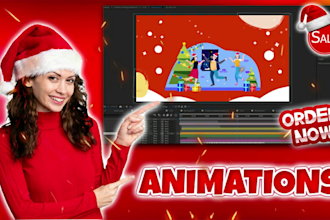 create animation for christmas, new year or for business