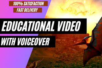 create a science or an educational video with voiceover
