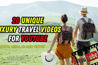 create luxury travel video for your youtube channel