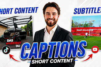edit short form videos with captions and subtitles