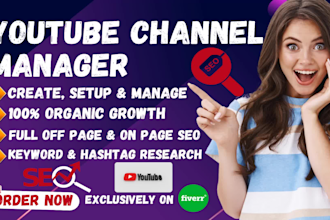 be your youtube channel manager
