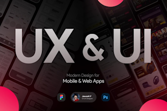 do modern mobile app UI UX design, wireframe figma prototype
