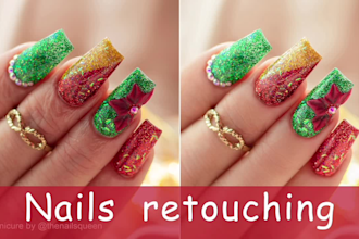 retouch nails and manicure