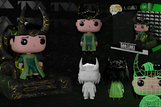 do 3d custom funko pop modeling in blender