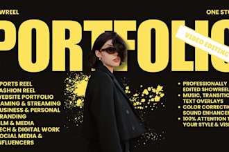 create a professional portfolio showreel or demo reel