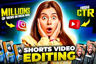 do video editing for instagram reels, youtube and tiktok videos