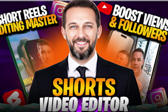do short video editing for youtube shorts, tiktok, podcast shorts video editing