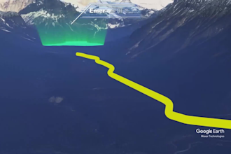 do custom rout animation in google earth